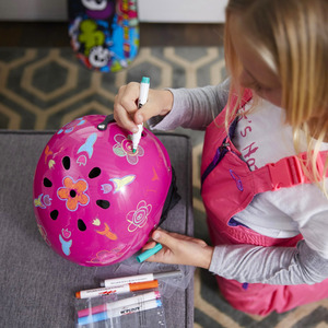 Wipeout Dry Erase Kids Bike Helmet Pink by Wipeout