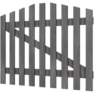 Solid Wood Garden Gate with Z-Shaped Structure by Livingandhome