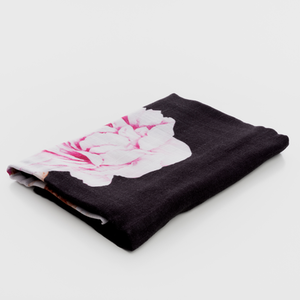 Miilk Muslin Swaddle Blanket - Black Peonies by Miilk