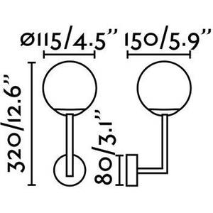 Lago Bathroom Globe Wall Lamp - Chrome