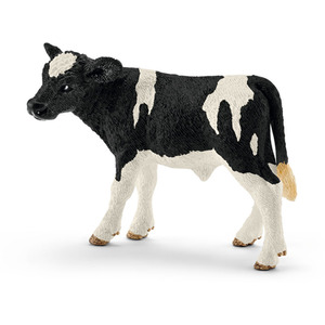 SCHLEICH Farm World Holstein Calf Toy Figure - Black by SCHLEICH