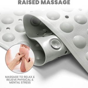 Bath Mat With Suction Cup Drainage Holes