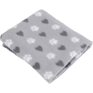 Paw and Heart Fleece Blanket