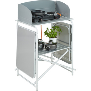 Large Camping Kitchen Station - Grey by tectake