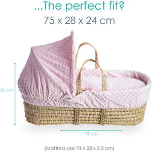 Dimple Palm Moses Basket - Grey by Clair de Lune