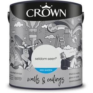 Crown Walls and Ceilings Mid Sheen Emulsion - Seldom Seen / 2.5l by Crown Paints