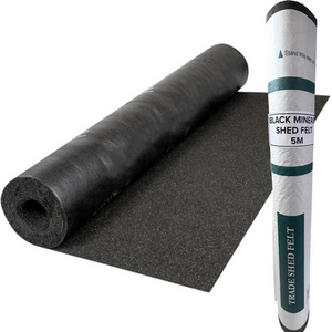 Standard Grade Shed Roofing Felt (5m x 1m) - Black by NOVECRAFTO