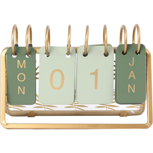 Gold Desk Calendar - Gold