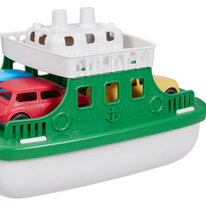 Car Ferry Bath Toys Set - Green and White by Livingandhome