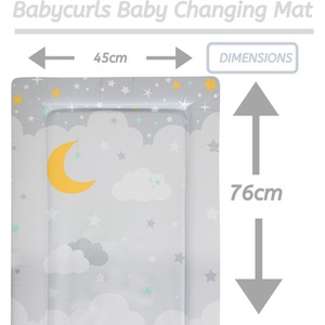 Baby Changing Mat - Yellow Moon and Stars / Yellow Moon and Stars by Babycurls