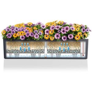 Window Box - Plastic Self-Watering Planter - Indoor and Outdoor - Balconera - White / 12l by LECHUZA