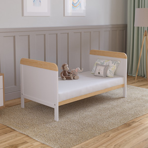 Levi Cot Bed With Mattress - White/Pine by Love For Sleep