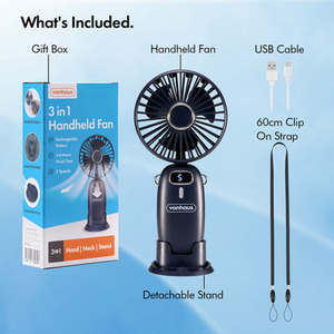 Handheld Fan Navy - Navy by VonHaus