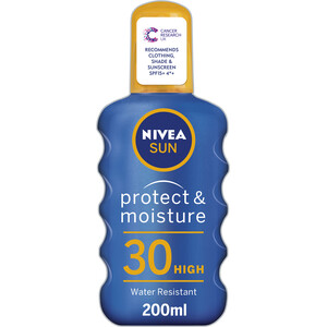 NIVEA SUN Suncream Spray SPF Protect & Moisture 200ml - 30 by Nivea