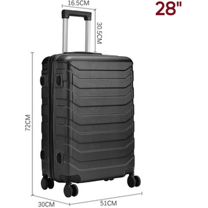 Rolling Hardshell Luggage Travel Suitcase by Livingandhome