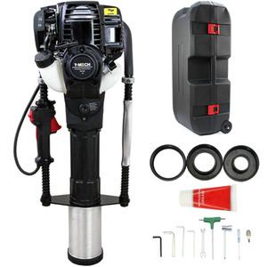 T-Mech Earth Auger, Cement Mixer and 120mm 4 Stroke Post Driver - Black by T-Mech