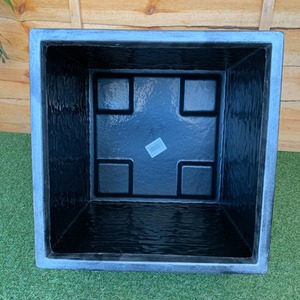 Large Brick Effect Square Planter - Grey by Strata