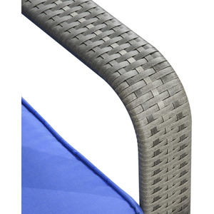 Outsunny 3 Piece PE Rattan Wicker Garden Furniture Set - Blue by Outsunny