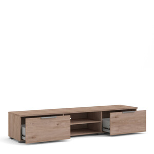 Match 2-Drawer 2-Shelf TV Unit - Oak