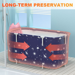 Starry Sky Foldable Bathtub with Cushion by Livingandhome