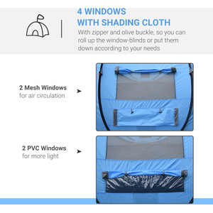 Outsunny 4-5 Adult Pop-up Tent - Sky Blue by Outsunny