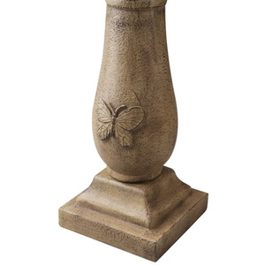 Butterfly Brook Solar Bird Bath with Lights - Yellow by Primrose