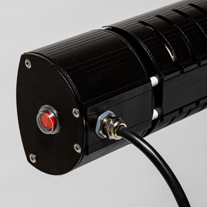 3kW Dual Electric Patio Heater IP44 Remote Control - Black by Primrose