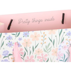 Ditsy Floral Gift Bag - Medium - Pink by Kingsbury Gifts