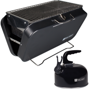 Portable BBQ Grill and Camping Kettle - Black by Valiant