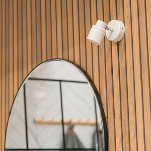 Benton IP44 Bathroom Adjustable Spotlight Wall Light - White by ValueLights