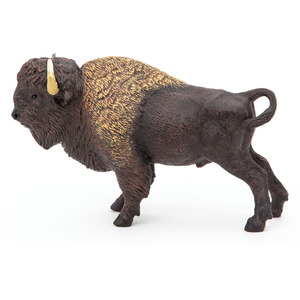 PAPO Wild Animal Kingdom 50119 American Buffalo Toy Figure - Brown by PAPO