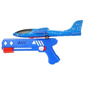 Foam Airplane Glider with Pistol Launcher - Multicolour by UMKYTOYS