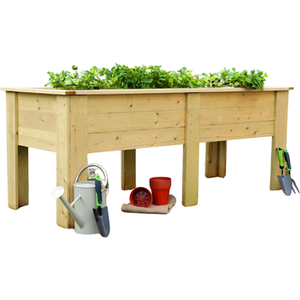 1m Pressure Treated Garden Planter Trough - Brown / 180cm by Waltons