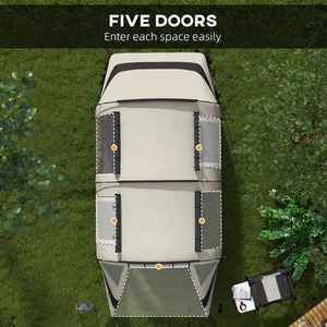 Outsunny 4-5 Person Blackout Camping Tent with Bedroom and Living Room by Outsunny