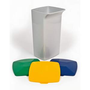 Durable DURABIN Square 40 Litre Waste Bin - Grey by Durable