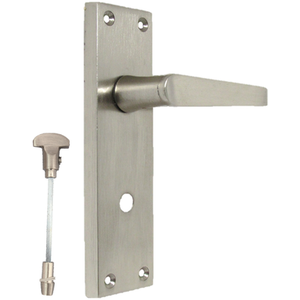 Door Handles Victorian Straight Bathroom Lock Handle - Satin - Satin by Betley Butterfly