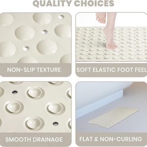 Bath Mat With Suction Cup Drainage Holes