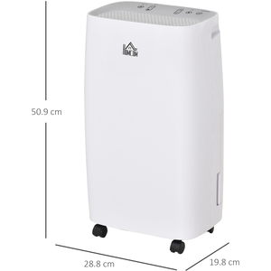 HOMCOM 12LDay Dehumidifier for Home with 24H Timer and 2 Speed Modes - White by HOMCOM