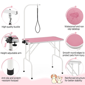 Pet Foldable Grooming Table with Loop Noose by Yaheetech