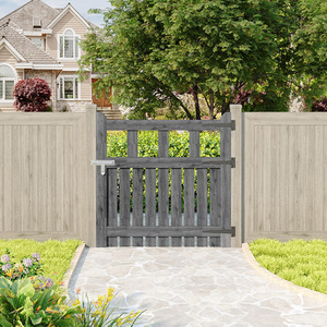 Spruce Wood Garden Fence Gate with Raised Sides by Livingandhome