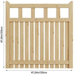 Spruce Wood Garden Fence Gate with Raised Sides by Livingandhome