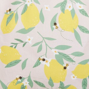 Lemon and Bee Pink Tote Bag - Yellow