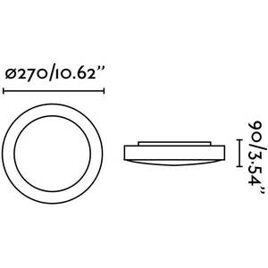 Logos 1 Light Round Bathroom Flush Ceiling Light