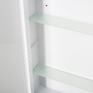 Wall Mounted LED Mirror Cabinet with Demister Pad and Shaver Socket - Chrome by Livingandhome