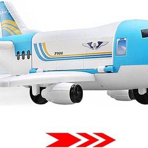 Transport cargo plane car ramp and 4 mini car 1 helicopter set - Blue