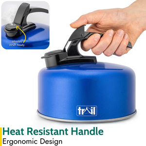 Lightweight Whistling Camping Kettle - Blue / 18cm by Trail