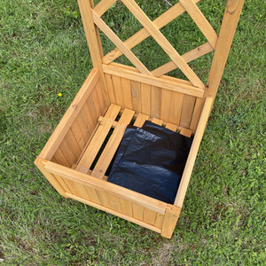 Wooden Garden Planter with Trellis - Tan / 1 by Selections