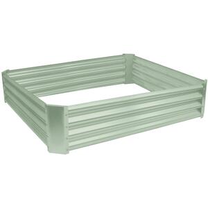 Square Galvanised Steel Raised Garden Beds - 120cm x 120cm - Green - Pack of 2 - Green