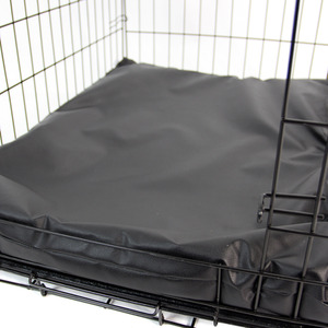 Waterproof Dog Cage Bed in Black - Black / L by Actiaspet
