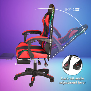 Premium LED Gaming Chair with Footrest by Groundlevel